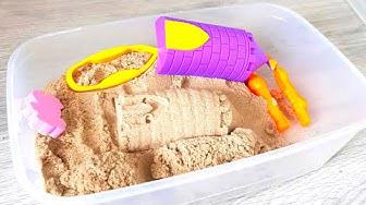 'Video thumbnail for Relevant Play Kinetic Sand demo & DIY Play Box from cardboard'