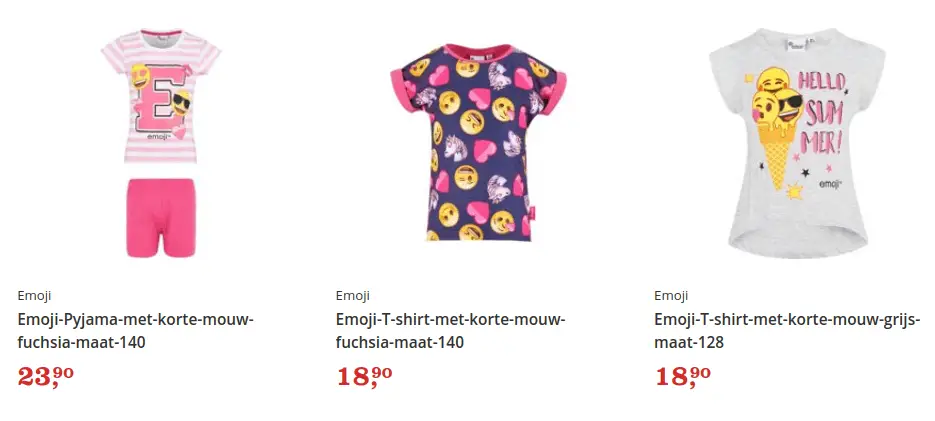 Comprar ropa infantil emoji