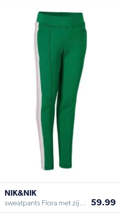 Pantalones deportivos verdes para niñas
