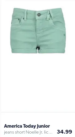 Shorts verdes para niñas
