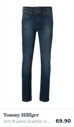Slim fit blue jeans
