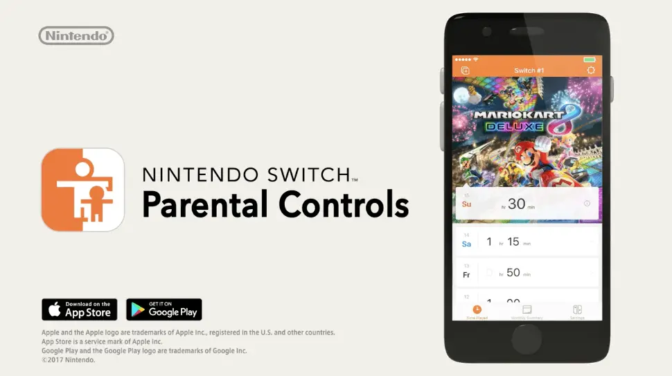 the nintendo switch viewed from the parent