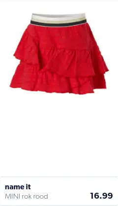 falda de bebé roja