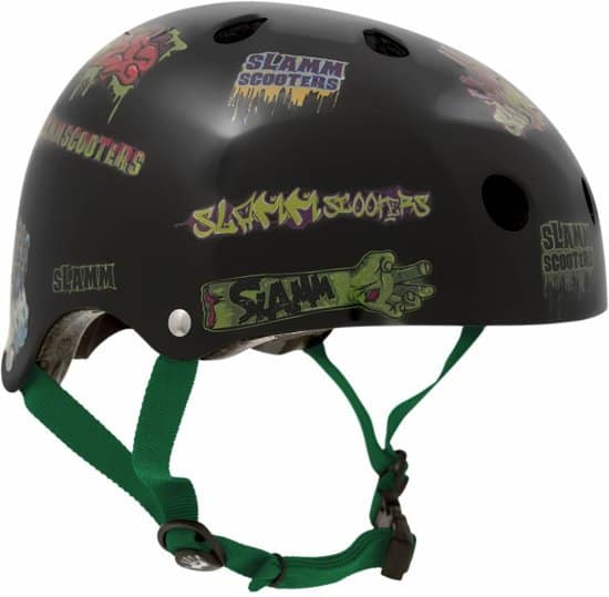 Slammscooter sticker helmet for stunt scooter