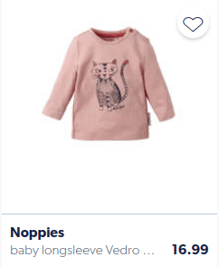 Baby longsleeve with cat print