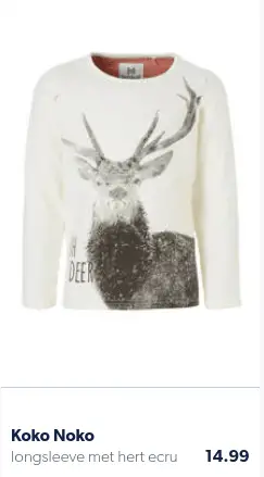 Camiseta de manga larga con ciervo