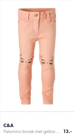Pantalón rosa con gato