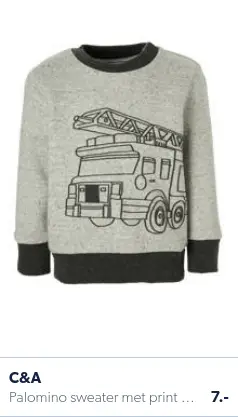 Sweater with fire truck