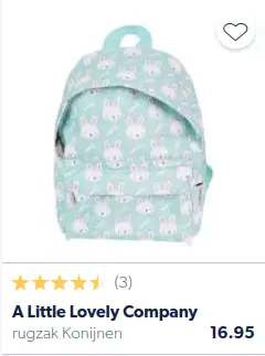 mochila infantil con conejitos