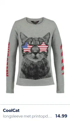camisa de niña con un gato en ella