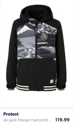 chaqueta de deportes de invierno con montañas