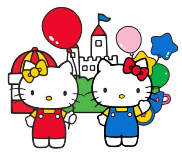 Colaboración de hello kitty y mimmy duplo