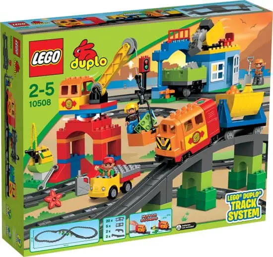 For Lego Duplo Train Compatible 17cm Length 10PCs Straight Long Train Tracks 