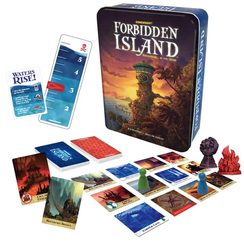 Forbidden island map and board game