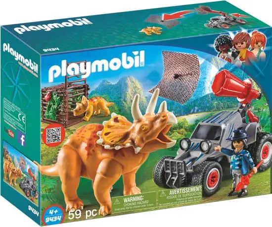 Atrapa al dinosaurio más divertido: Playmobil Offroad buggy con red de captura de dinosaurios