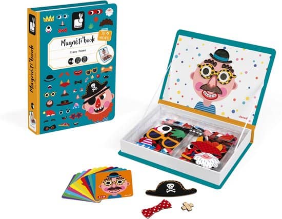 Janod crazy faces libro magnetico