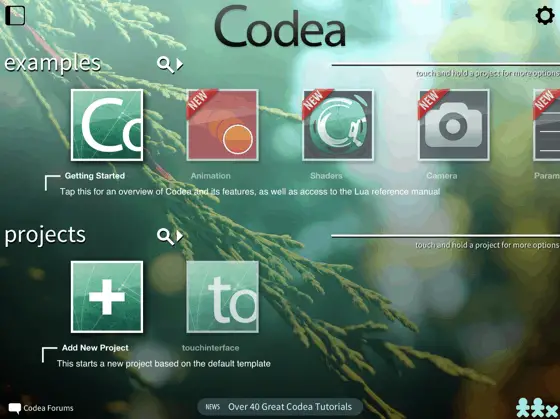 Codea-Beispiele