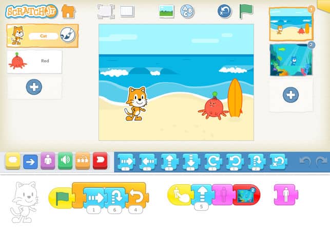 Scratch jr online codeer spel