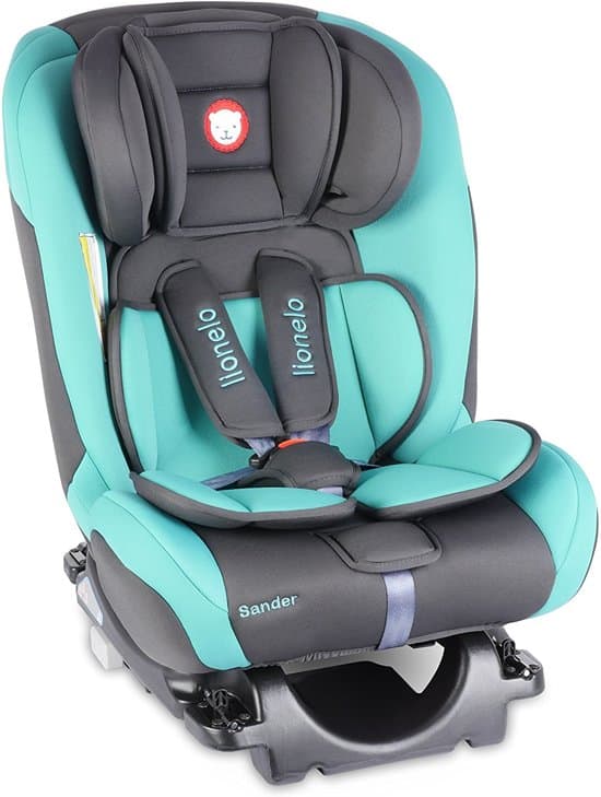 Lionelo Sander - Car seat 0-36kg Isofix ((can be placed forwards and backwards) top tether with reclining position turquoise best car seat