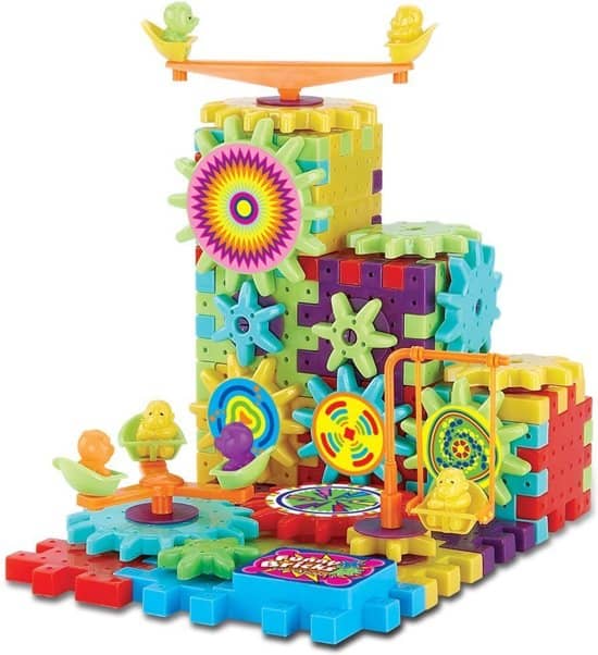 Funny building bricks toys with gears