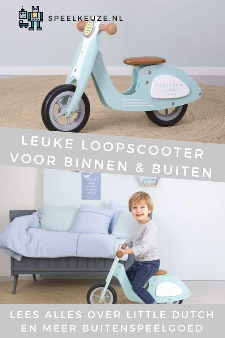 Muchacho en un pequeño scooter holandés