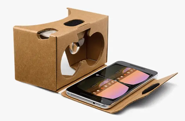 Kartonnen VR bril met Google Cardboard