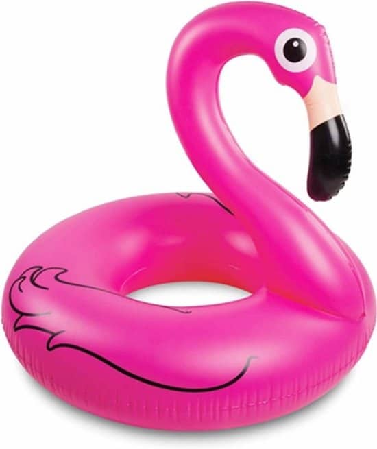 Inflatable flamingo pool float