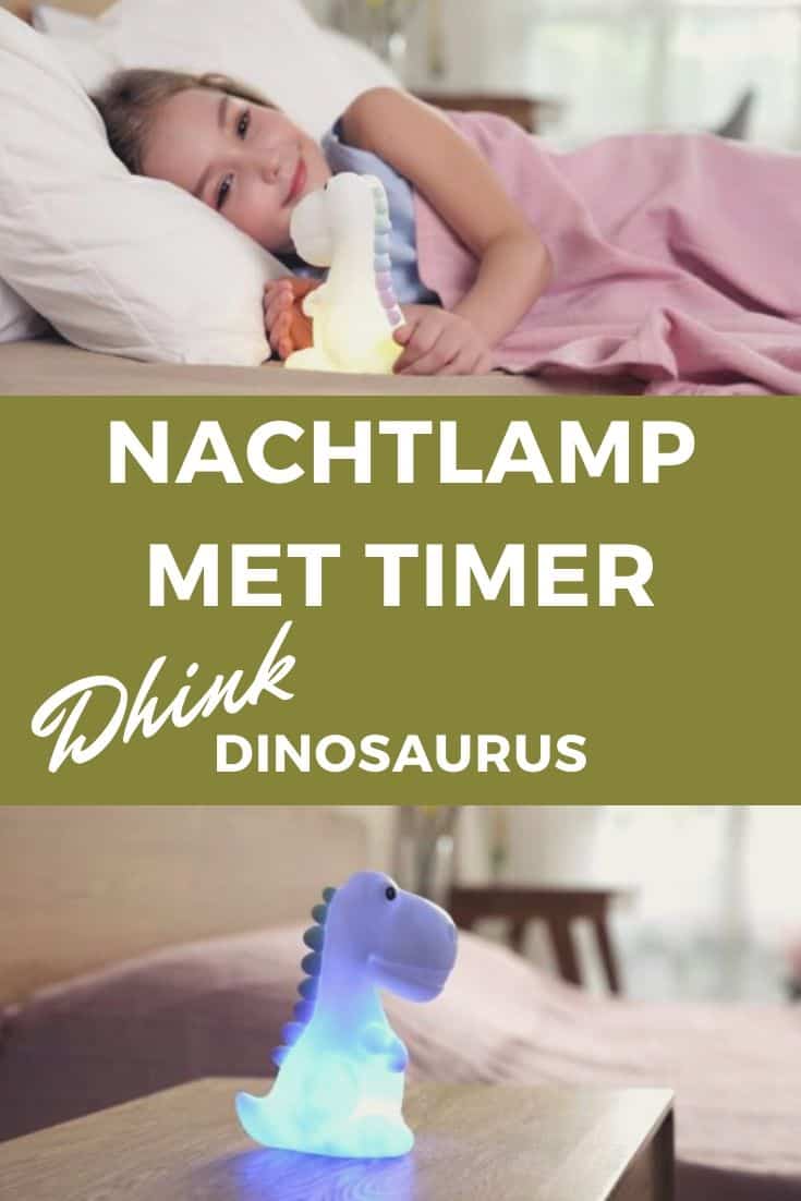 Nachtlamp met timer dhink dinosaurus