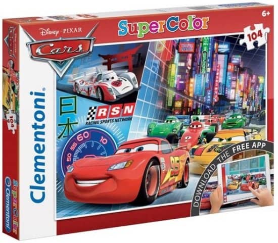 Puzzle Clementoni Cars de 104 piezas con aplicación de rompecabezas