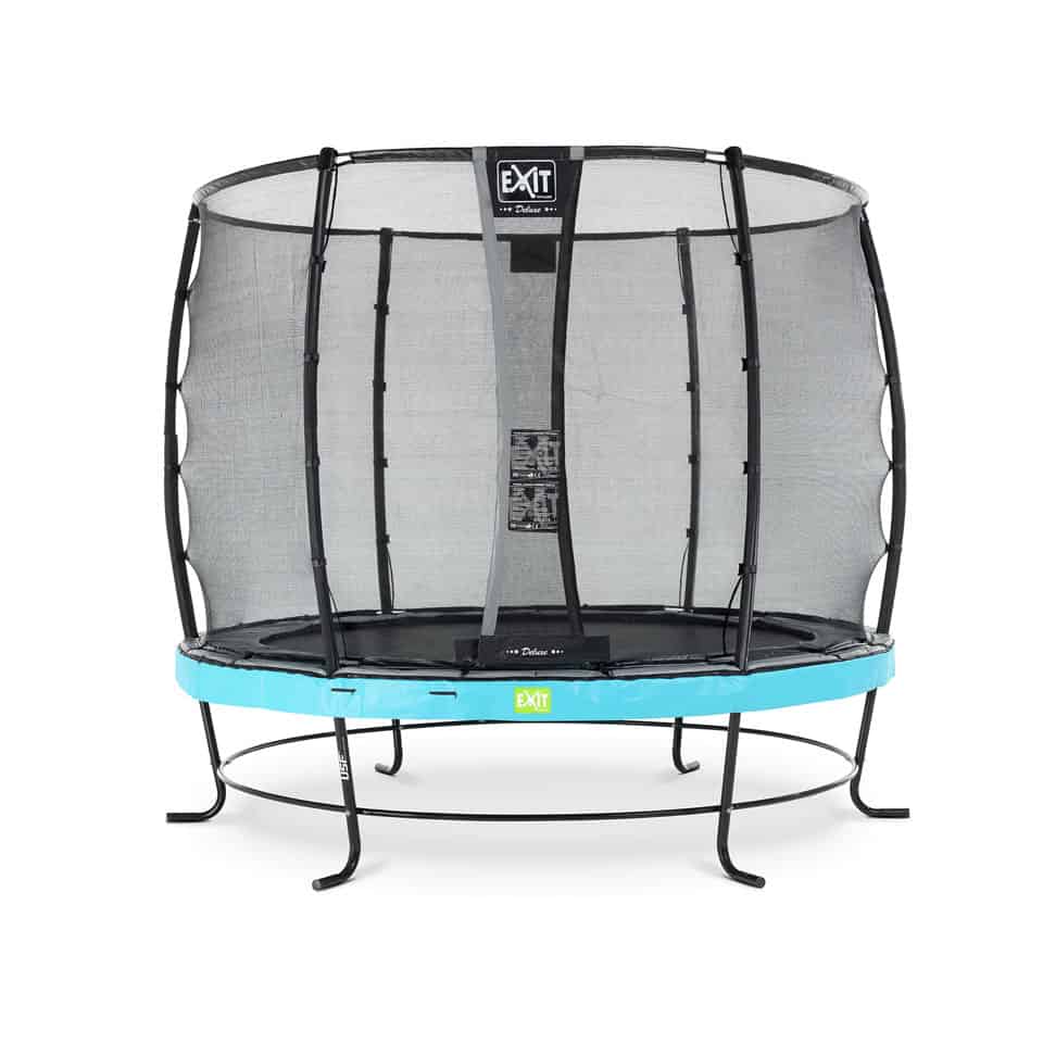 EXIT Elegant trampoline with deluxe safety net for a small garden