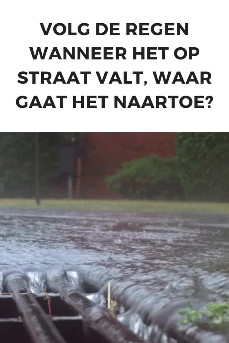 Regen die verdwijnt in een put