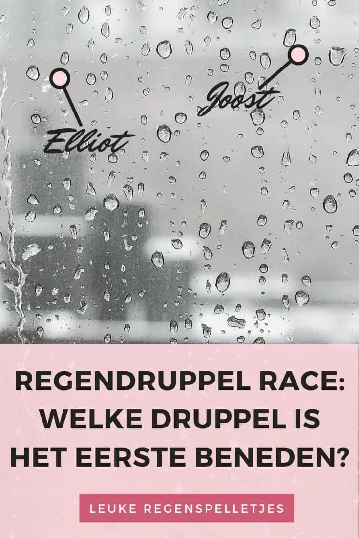 Regen op het raam met twee namen erbij