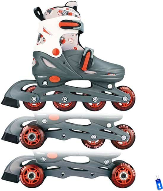 Meilleurs rollers pour patins à roues alignées pour enfants Patins à roulettes Quads - 3 en 1 - Réglable