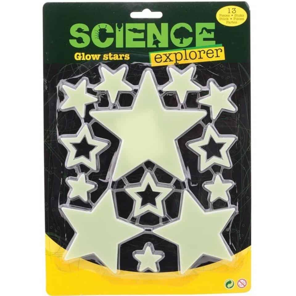 Glow in the dark stars yellow 13 pieces