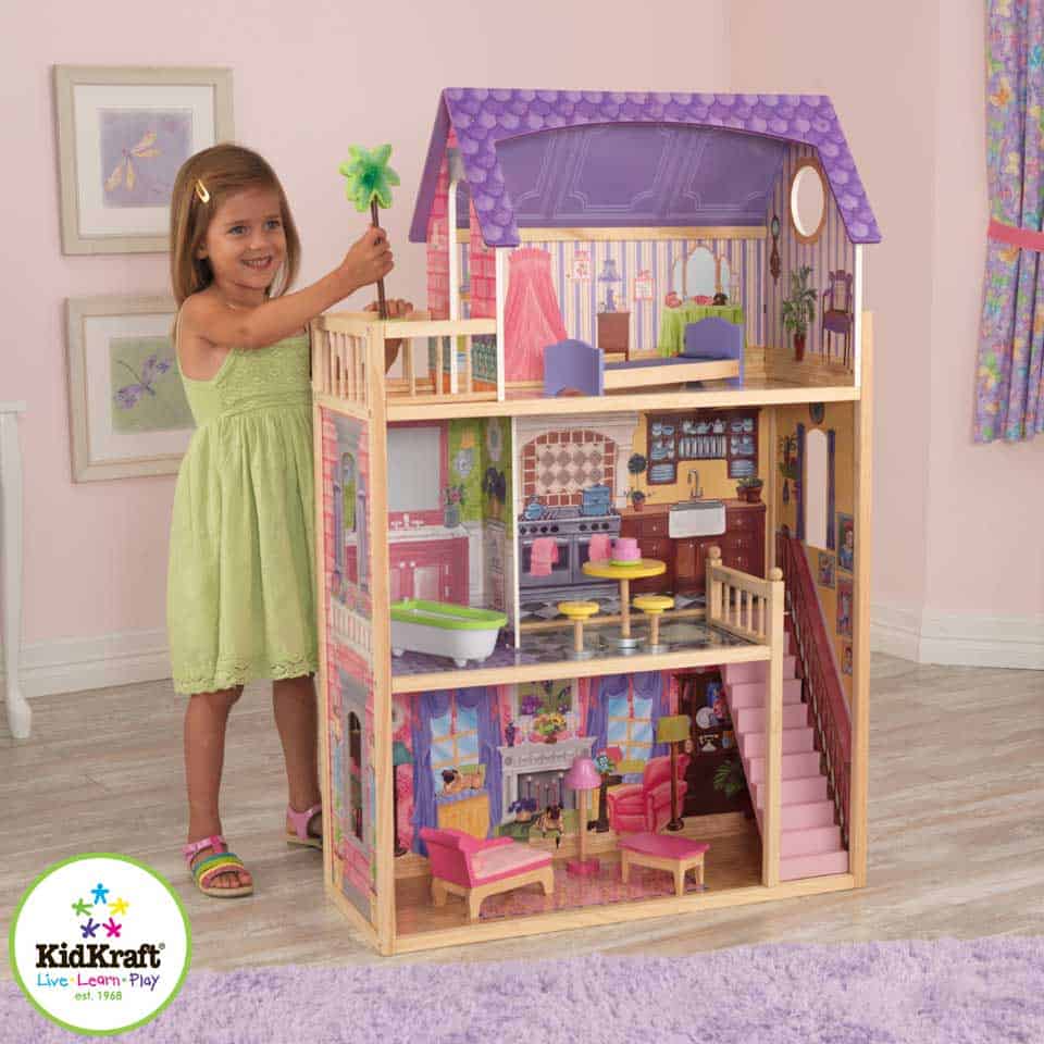 La mejor casa de muñecas con escaleras Kidkraft Kayla