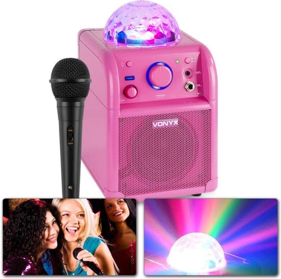 Il miglior set per karaoke rosa Vonyx