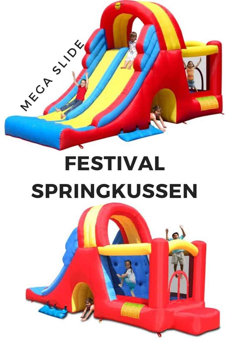 Leukst efestival springkussen mega slide