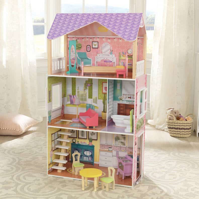 Leukste poppenhuis met 3 verdiepingen Kidkraft Poppy