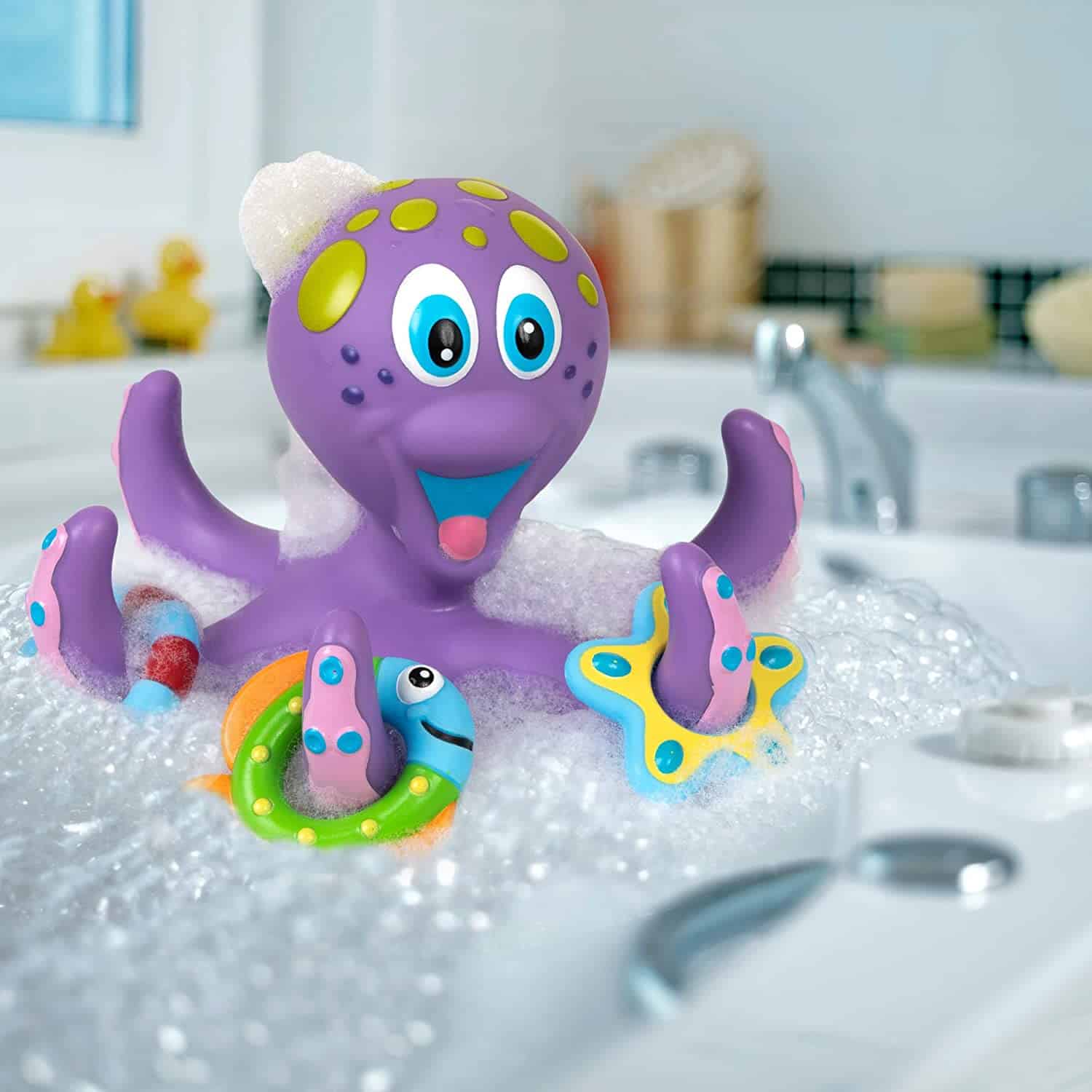 Meilleur jouet de bain pour la coordination œil-main: Nûby Floating Octopus