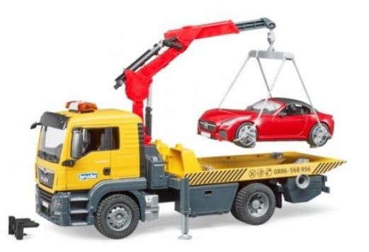 Best toy truck with crane Bruder towing service Roadster