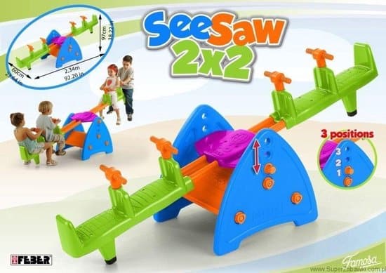 Best seesaw 4 children for outside: Feber Seesaw 2 x 2 persons