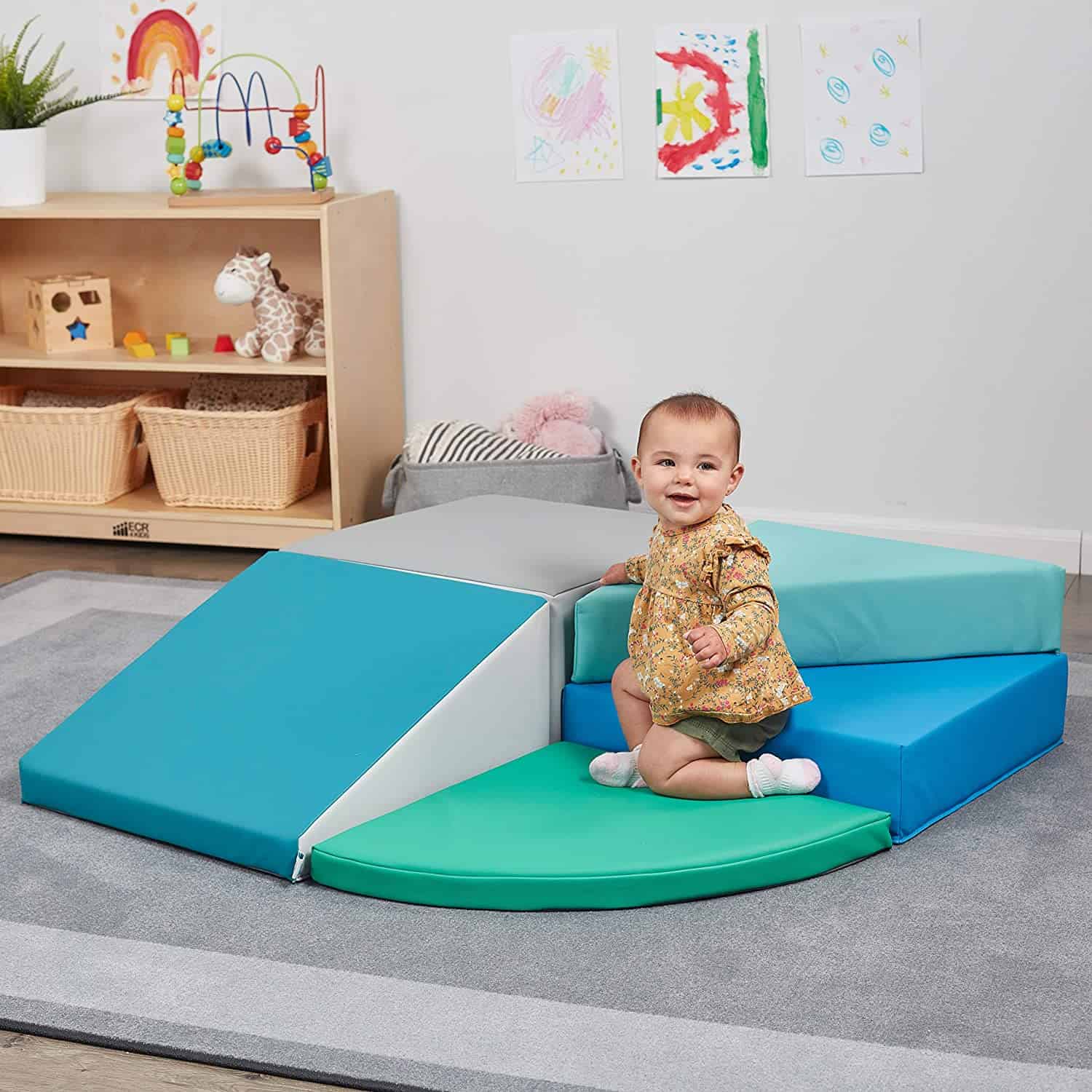 Beste zachte glijbaan voor baby's ecr4kids softzone