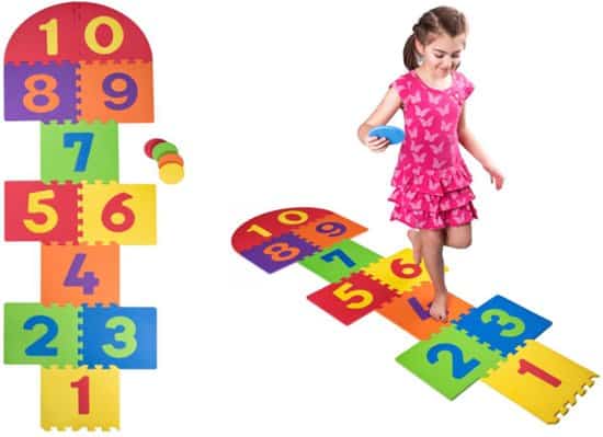 Foam hopscotch mat