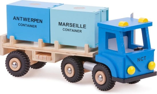 Houten container vrachtwagen New Classic Toys