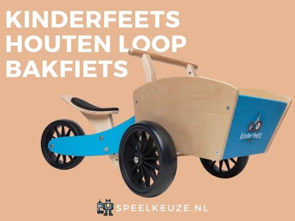 Kinderfeets houten loop bakfiets