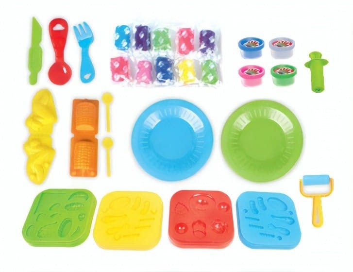 Nice cheap toy restaurant: Fast food restaurant 29-piece clay set