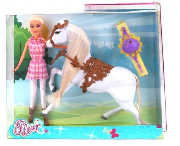 Süßestes Charlotte Spielzeugpferd: Fleur Pop Pferdeset