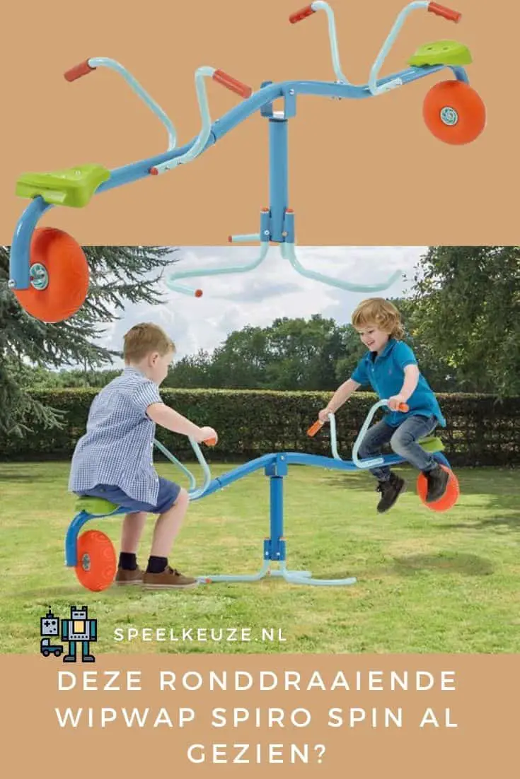 Two boys on the Spiro Spin spinning seesaw