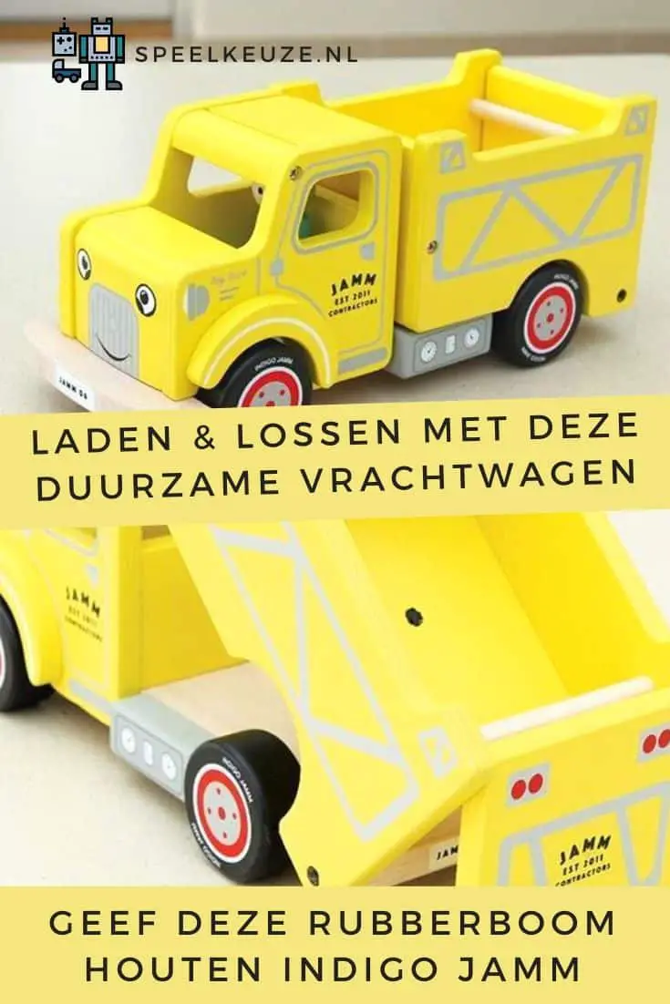 Rubberboom houten duurzame vrachtwagen