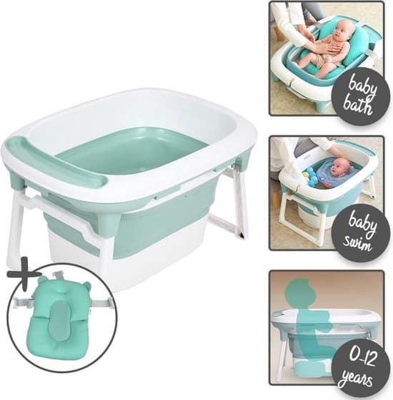 La mejor bañera plegable para bebés: Baninni 3-in-1 plegable Bagno baby grow-along bath